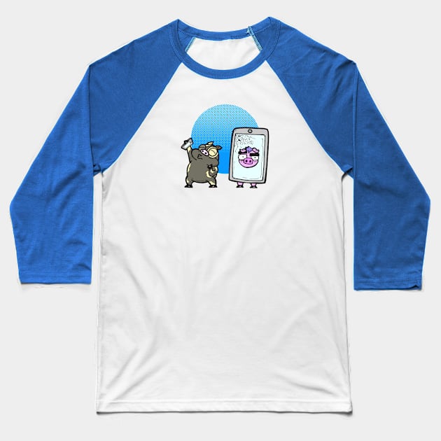 Cell Phone Time! Baseball T-Shirt by calavara